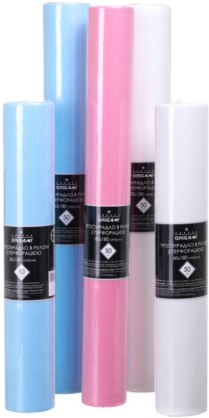 Простирадло в рулоні Origami Horeca з перфорацією 60х180 см 50 шт. білий