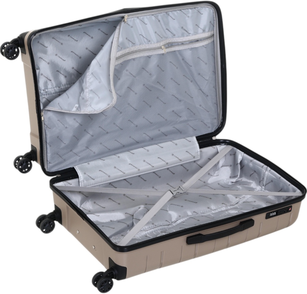 Чемодан Compass №XY007 L 93 л капучино 70x46x29 см