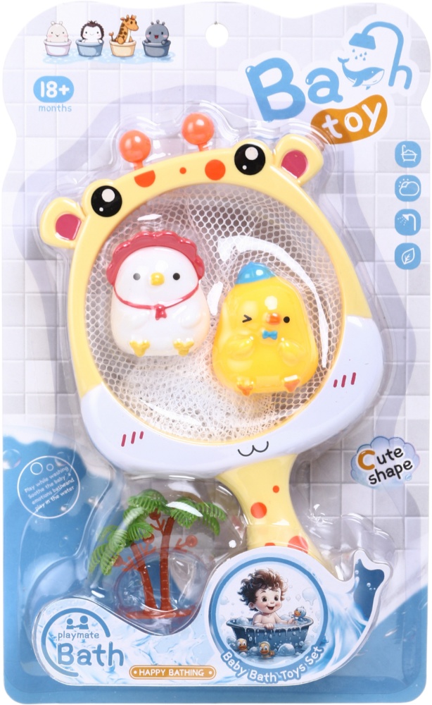 Набор игрушек для купания Shantou 4 шт. сачок желтый OTG0977973