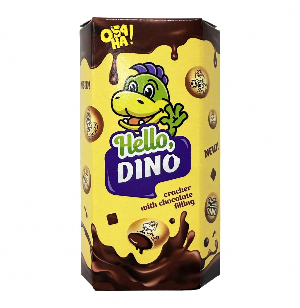 Крекер ОБА-НА HELLO DINO с шоколадной начинкой 50 г
