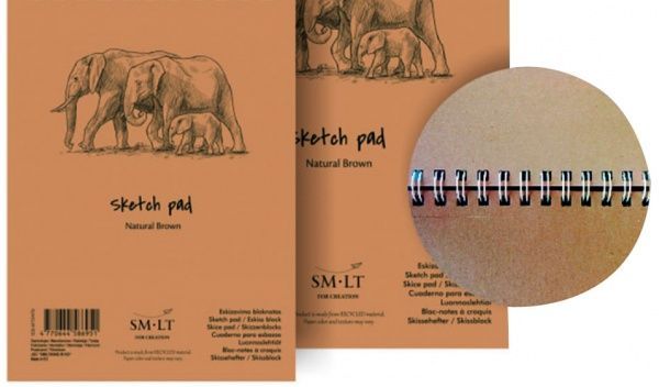 Альбом для эскизов на спирали Authentic A5 22,5х15 см 135 г/м² 80 листов Smiltainis