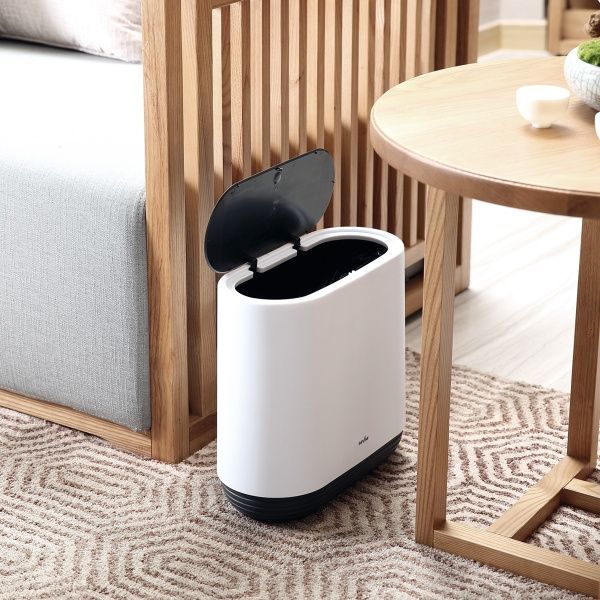 Ведро для ванной MVM BP-14 белый с черным