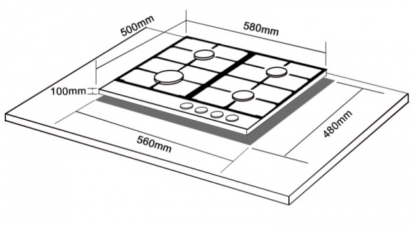 Варочная поверхность Interline VGN 463 FGK XA