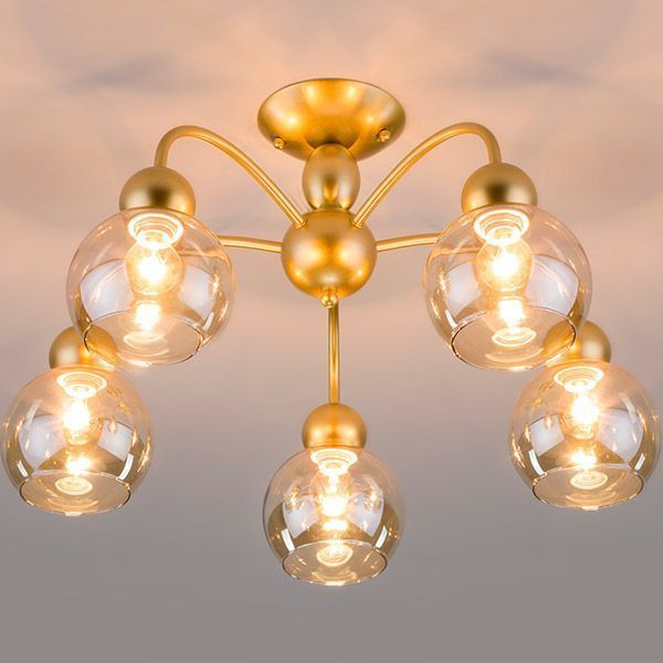 Люстра потолочная Strotskis Fabia 30148/5 5x60 Вт E14 серебристо-перламутровый 