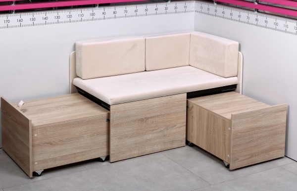 Уголок кухонный Найс 1210(1780)х660(1170)х770 мм дуб сонома / серый 