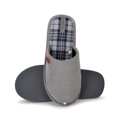 Тапки домашние Twins вельвет/клітинка р.44/45 серый