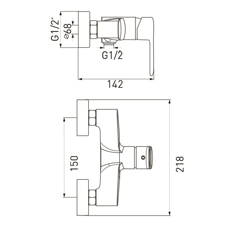 Смеситель для душа VOLLE FIESTA 1534.100104