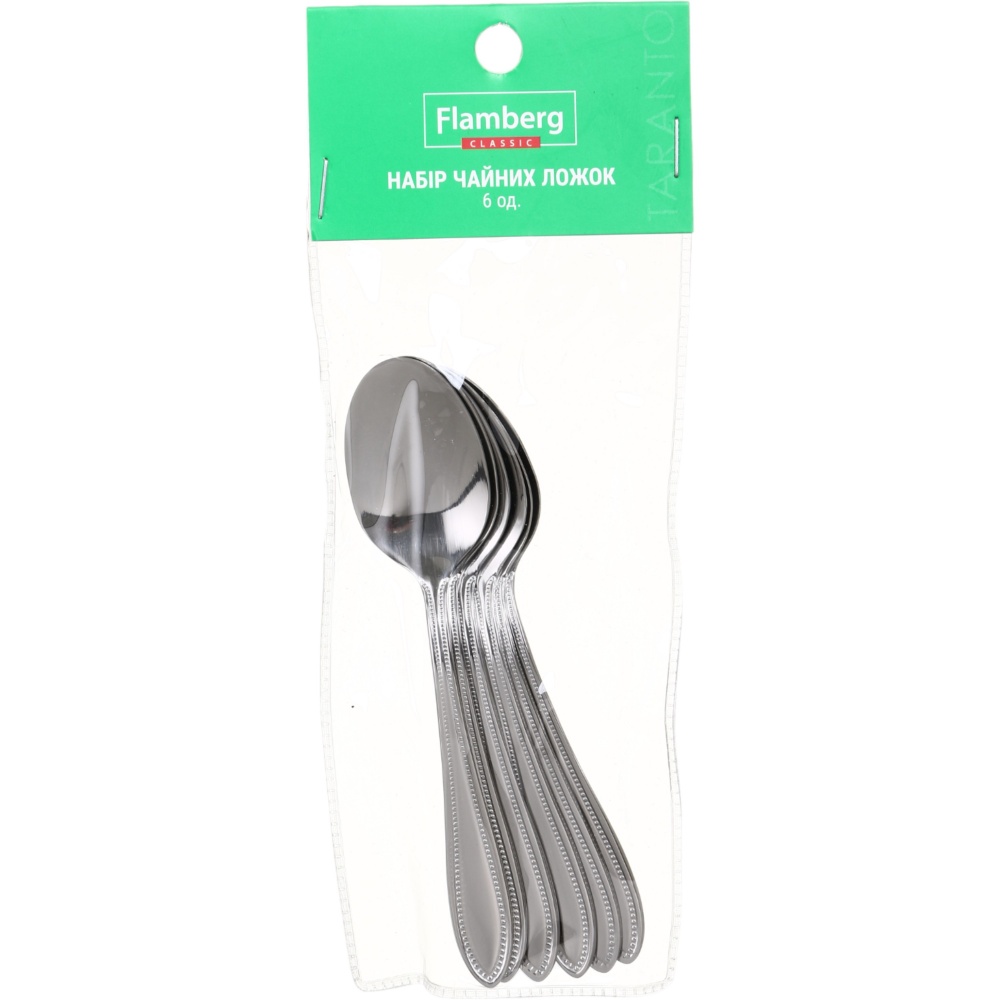 Набір чайних ложок Flamberg Taranto нержавіюча сталь 6 шт.