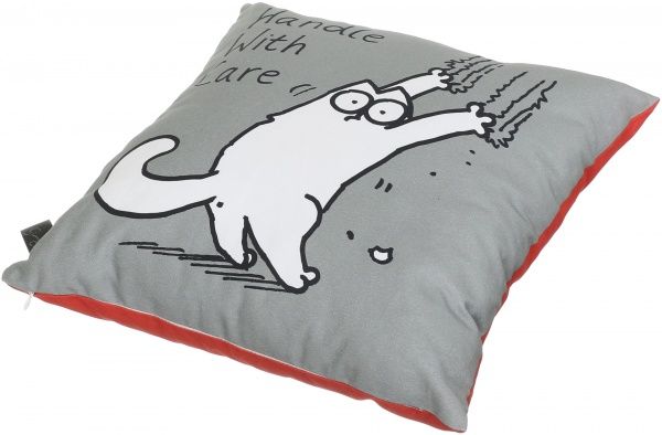 Подушка декоративная 2251952506012 41x41 см красный с серым Simon's Cat 