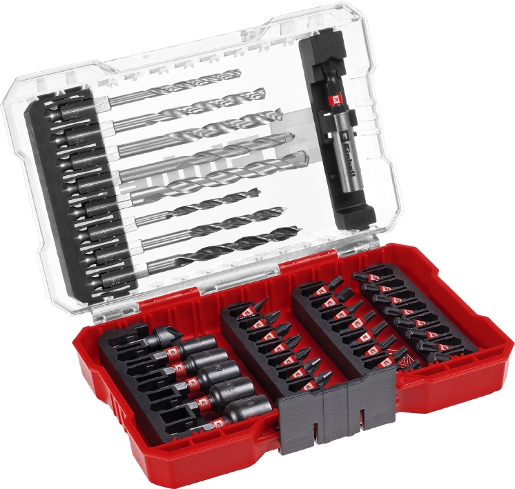 Набор бит и сверл Einhell и торцовые головки M-CASE 39 шт. 108759