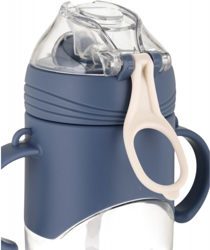 Пляшка для води SELIYA 420 мл з соломинкою та ремінцем колір в асортименті