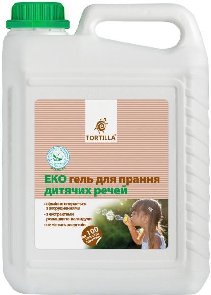 Гель для машинной и ручной стирки TORTILLA детских вещей 5 л