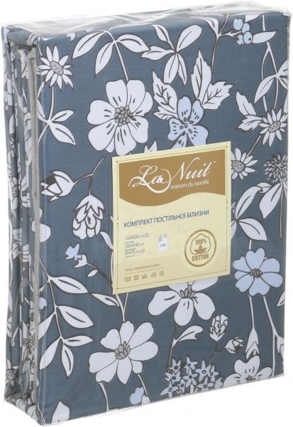 Комплект постільної білизни Daisy 200 TC біло-сірий La Nuit 