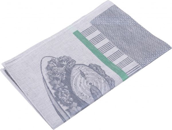 Рушник вечеря 49x70 см Білоруський льон синій 