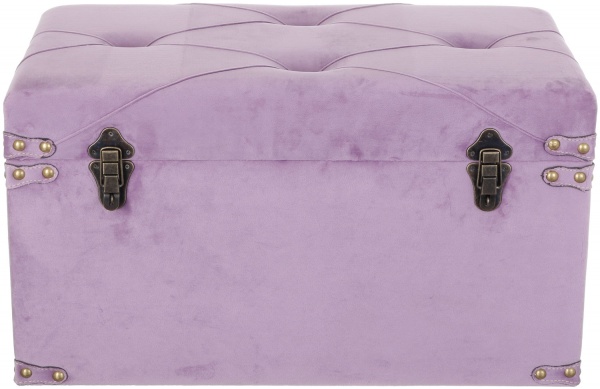 Сундук-пуф Велюр лавандовый 64х35х33 см 