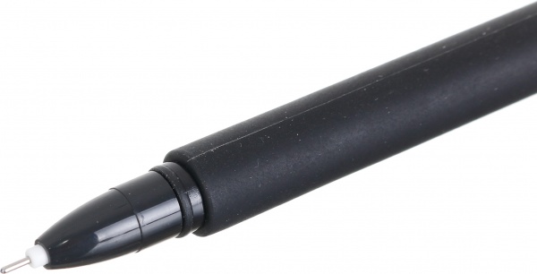 Ручка гелевая черная Карнавал чернило синее 