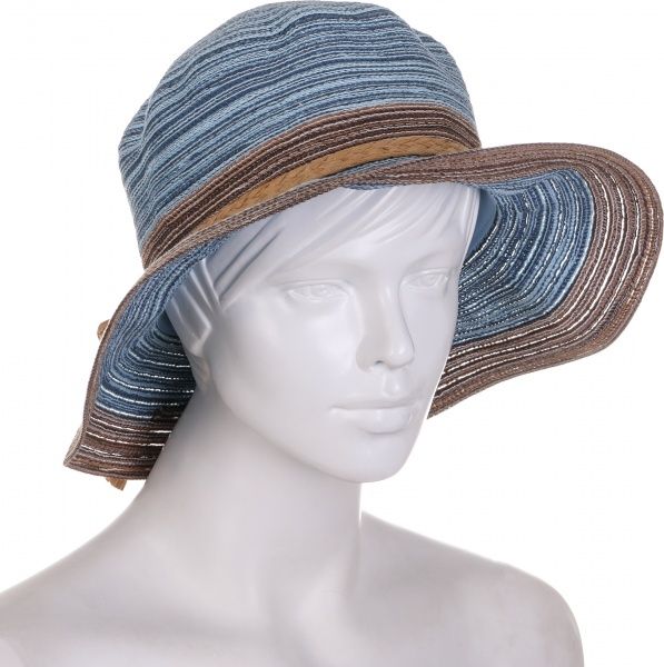 Капелюх one size коричневий із блакитним