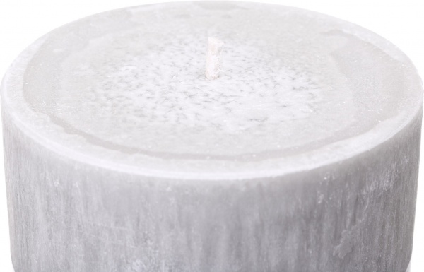 Свеча Цилиндр пальмовая серая 10х10 см ТМ FAYNE