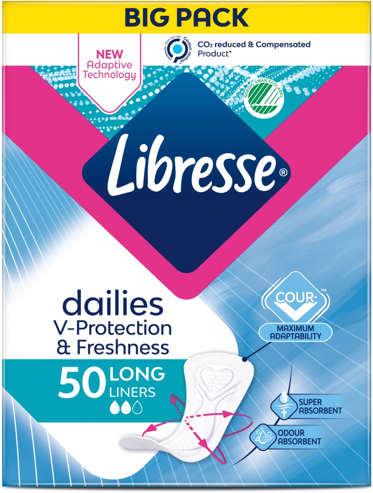 Прокладки ежедневные Libresse Dailies Fresh Long 50 шт.