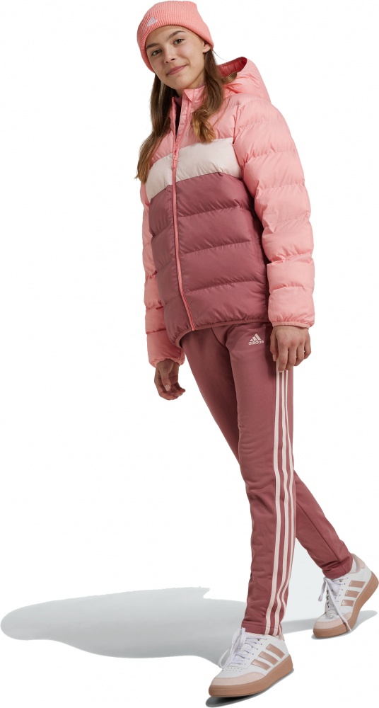 Пуховик для дівчаток зимовий Adidas J SD JKT IY6916 р.128 рожевий