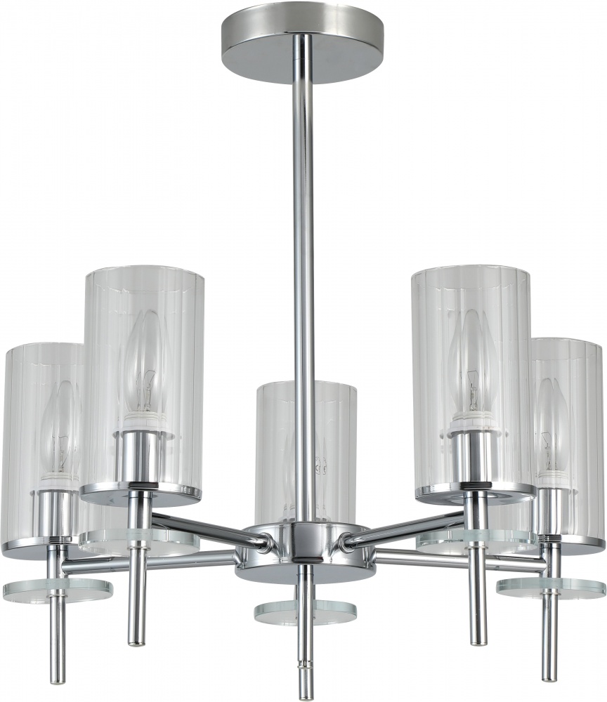 Люстра стельова Sensio Phoenix 5x40 Вт E14 хром ALG-74590/5