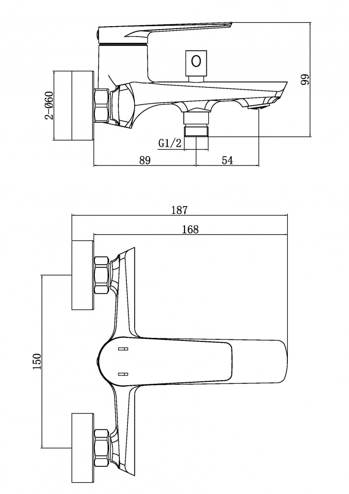 Смеситель для ванны Aqua Rodos VALENCIA 08 Black Matte АР000110503