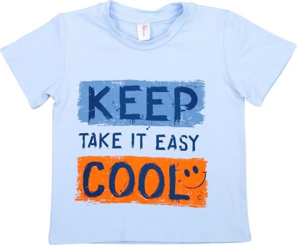 Футболка дитяча Roksana Смайли №01/16911 р.122 світло-блакитний 