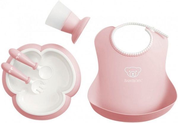 Набор посуды BabyBjorn Baby Dinner Set Powder Pink Розовый