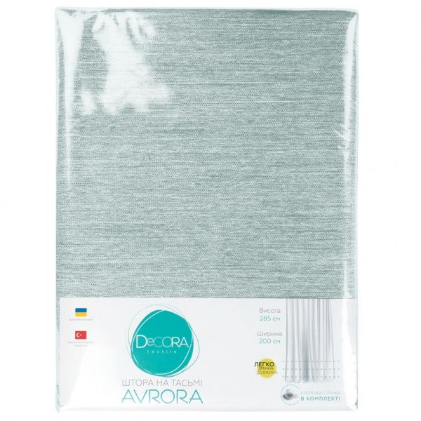 Штора Avrora 200x285 см небесно-голубой Decora textile