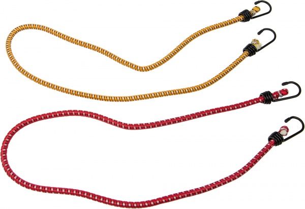 Шнур с крюками 1 м 2 шт 9 мм 1 м красно-желтый