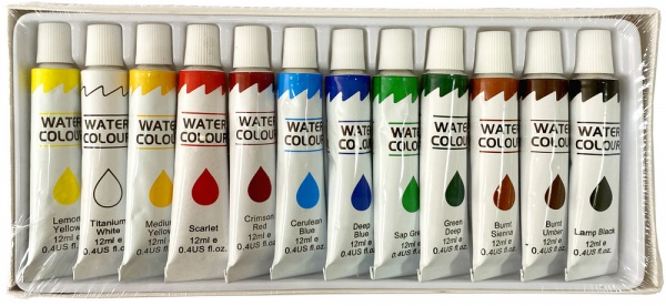 Набір акварельних фарб 7649C 12 мл 12 шт. 11010010 CLASS