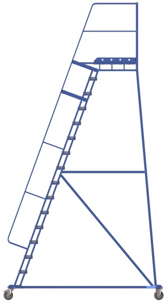 Драбина пересувна SHLM 4000 мм STOREHOUSE