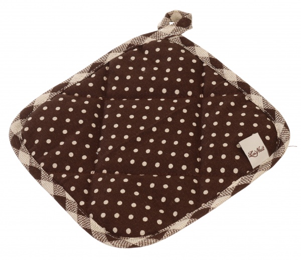 Прихватка Lucy горошок 20x20 см коричневий La Nuit 