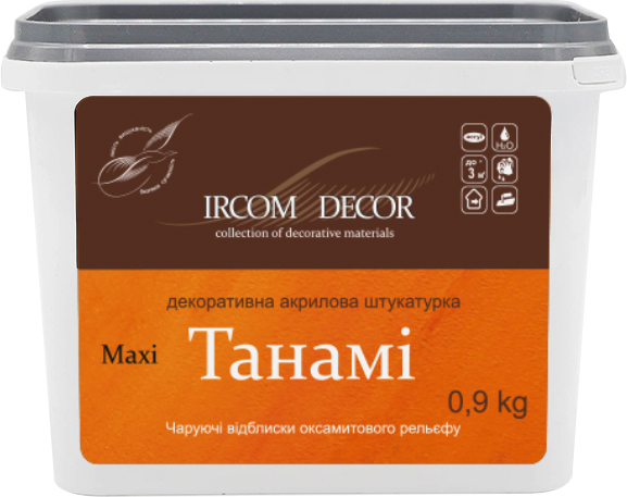 Декоративная шпаклевка моделирующая Ircom Decor Танами maxi 0,9 кг серебряный
