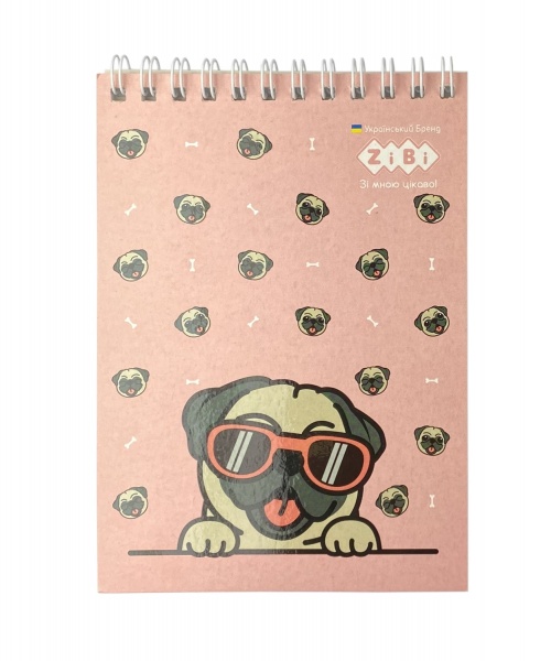 Блокнот Puppies А6 40 листов в ассортименте ZiBi