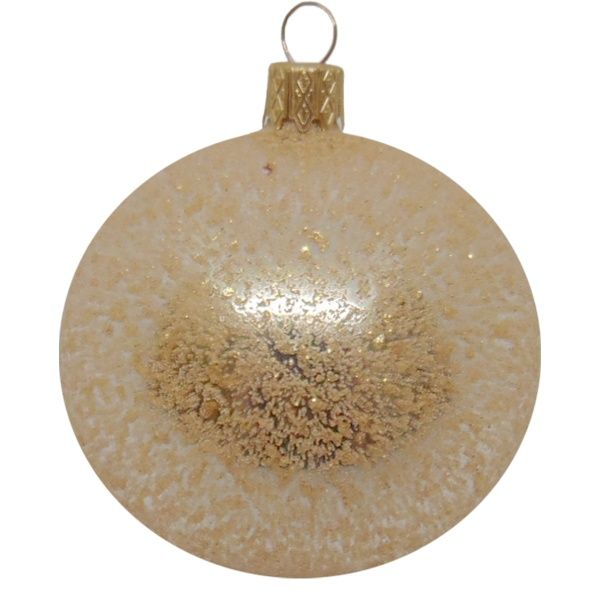 Куля новорічна d80 АХ17 0475 бежевий