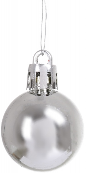 Набор елочных шаров серебряный CAN201010 d30 мм 12 шт./уп. 