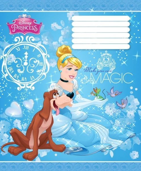 Тетрадь школьная Princess 12 листов в клетку Мицар+