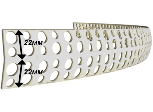 Кутник ПВХ універсальний ШТУКАТУР 23х23мм 15 м 