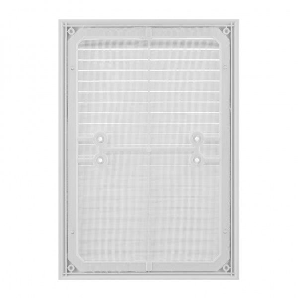 Решетка для вентиляции MiniMax с сеткой против насекомых 315 х 215 мм (1110) пластик белый 