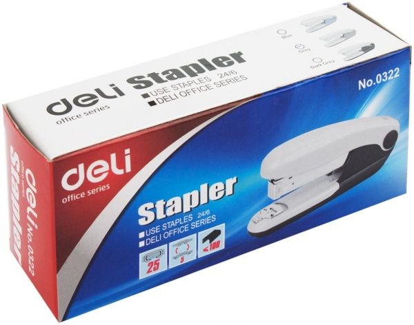 Степлер №24, №26 25 листов металл Deli
