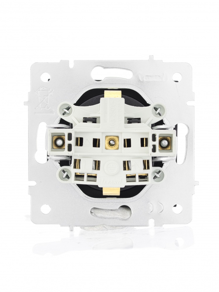 Механізм розетки 1 із заземленням Lezard Vesna IP20 антрацит 742-4288-124B