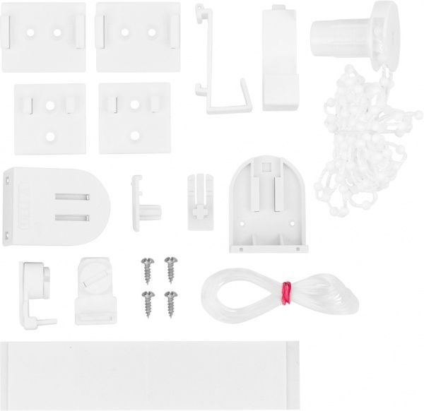 Ролета мини Delfa Жаккард Оливия 43x170 см белая 