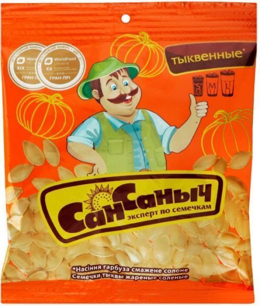 Насіння Сан Санич гарбузове смажене солоне 40 г 