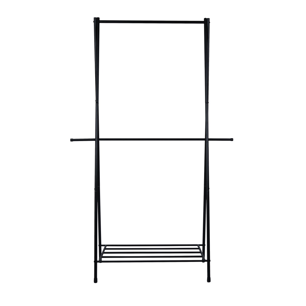 Вішалка-стійка для одягу EF-1050 з полицею для взуття чорний