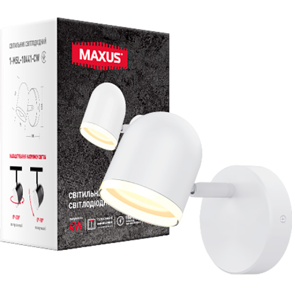Спот Maxus Spot Light MSL-01C 1x4 Вт білий 
