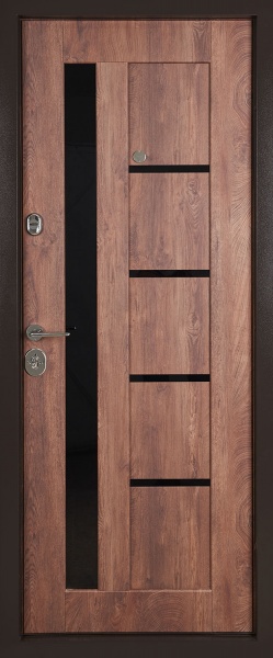Дверь входная Abwehr КС 0/430 096Л (СДК) Kale2 спил дерева коньячный 2050x960 мм левая