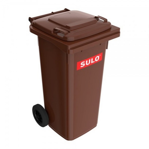 Бак для сміття з кришкою SULO 120 л коричневий