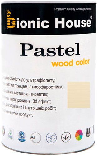Краска Bionic House укрывная Pastel Wood Color Р203 капучино шелковистый глянец 0,8 л