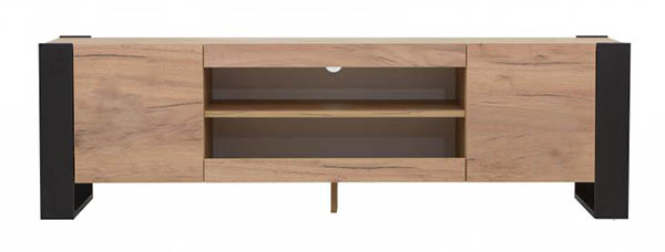 Тумба під ТВ Embawood Мондi 1580х470х400 мм чорний / дуб артізан 